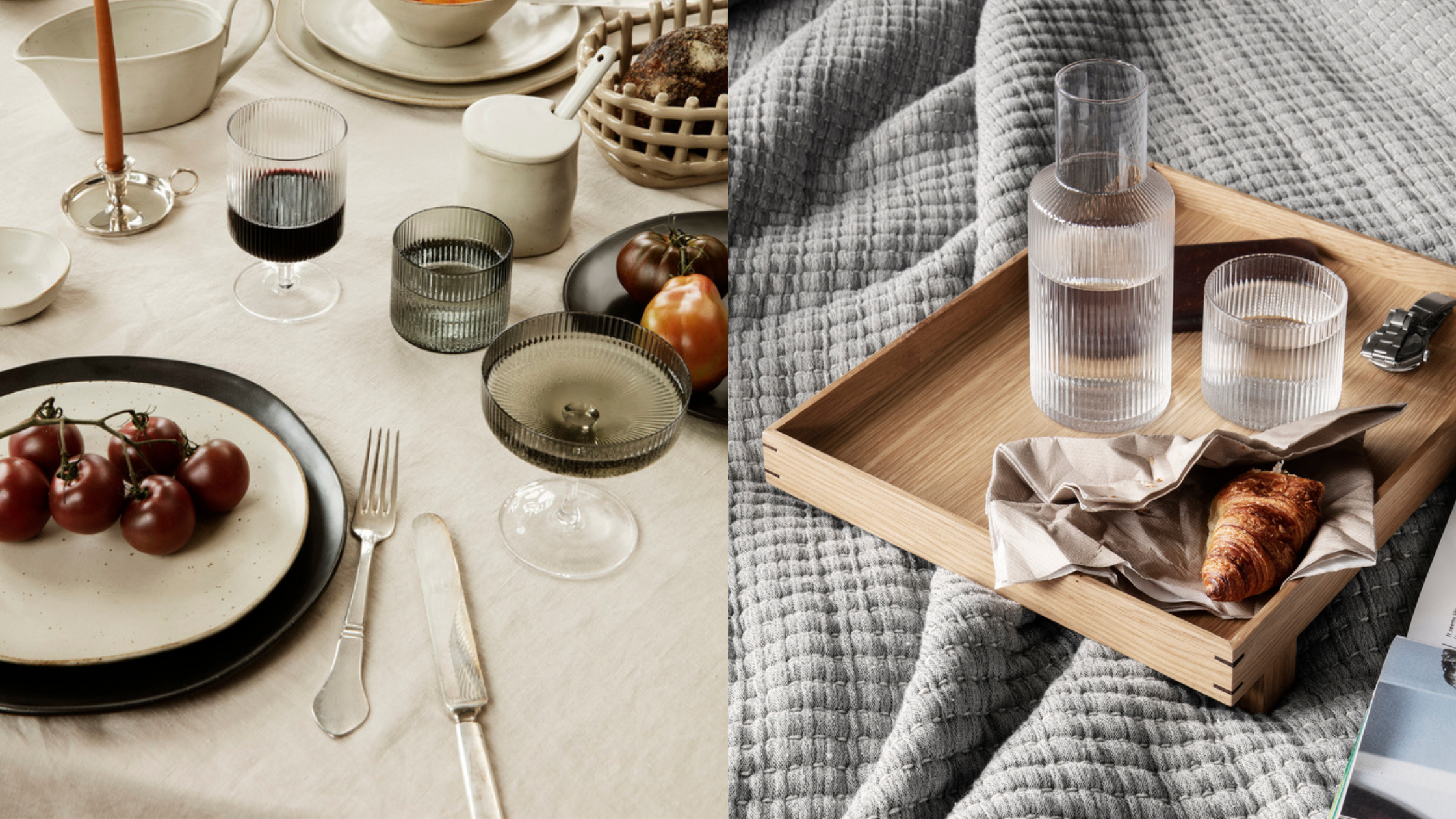 Ferm Living Ripple Glassware Collection