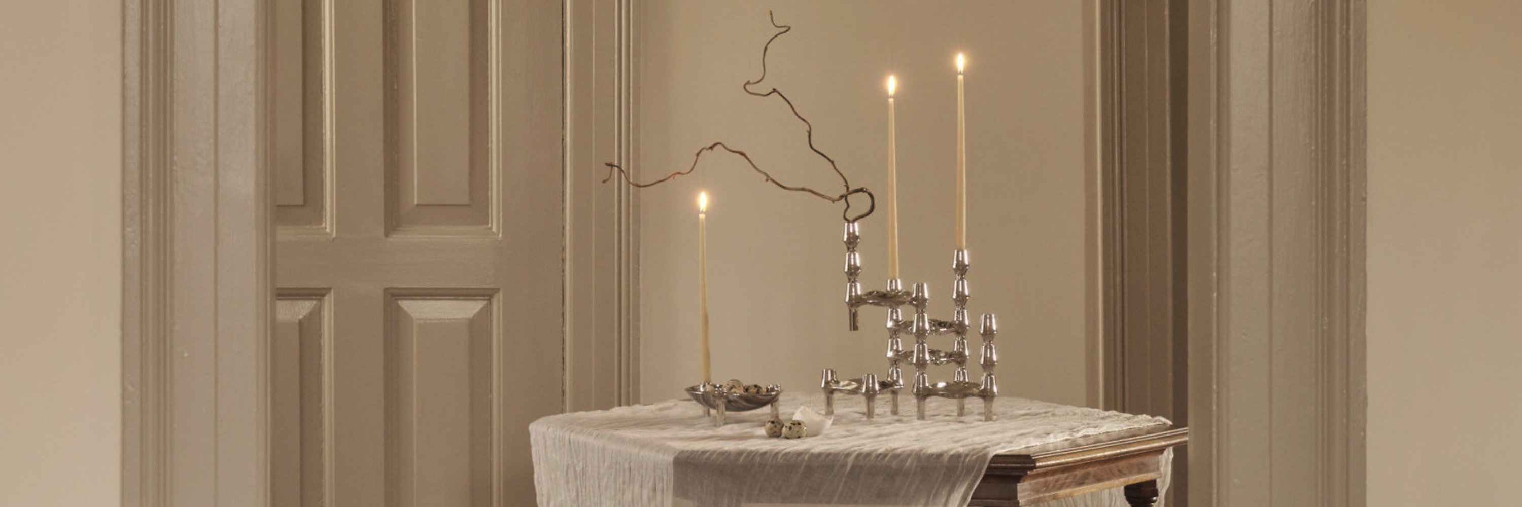 stoff nagel candle holders