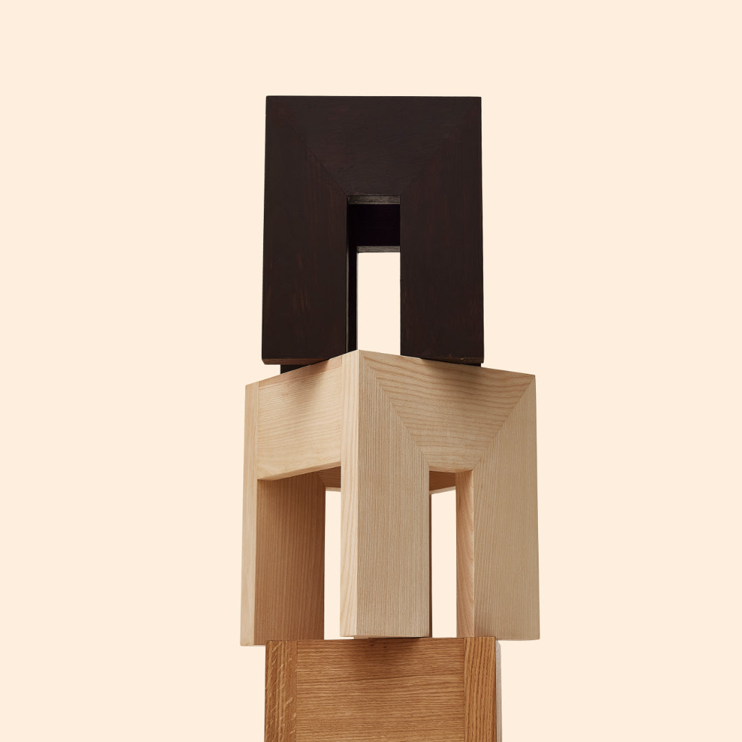 Form and Refine Monolith Side Table, Dark Brown Ash - Batten Home