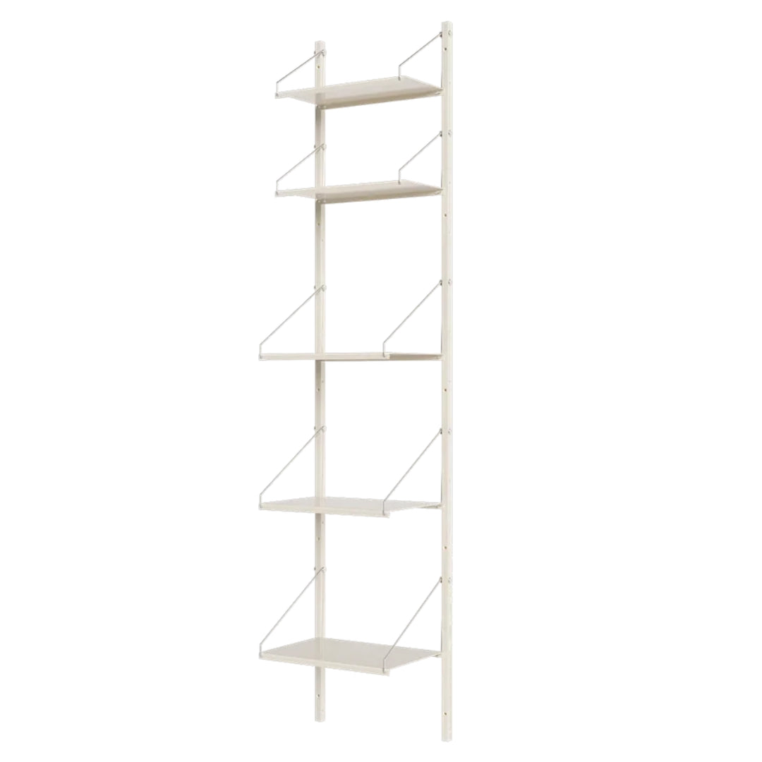 Shelf Library Single Section │ H73 │ Warm White Steel