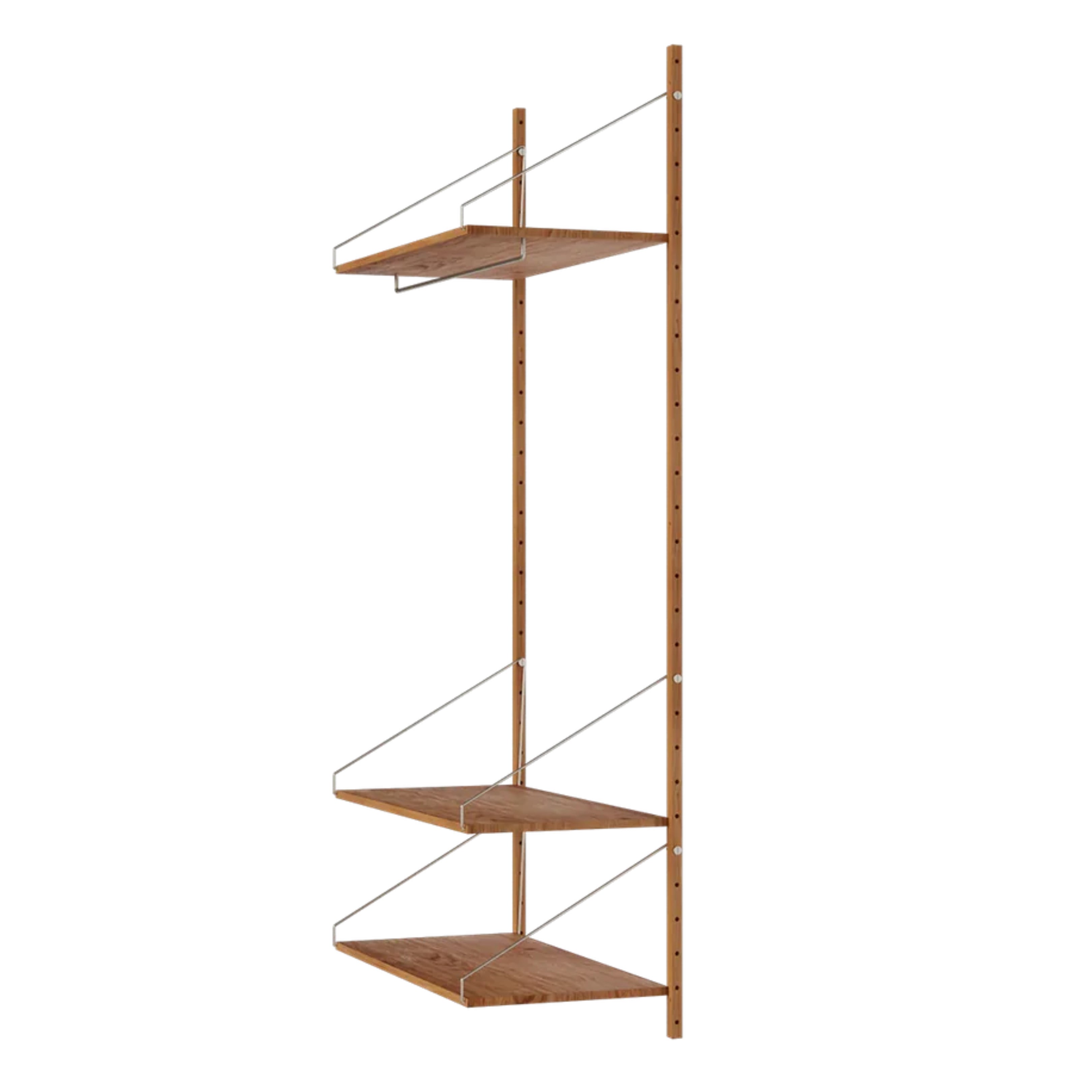 Shelf Library Hanger Section │ H72 │ Natural Oak