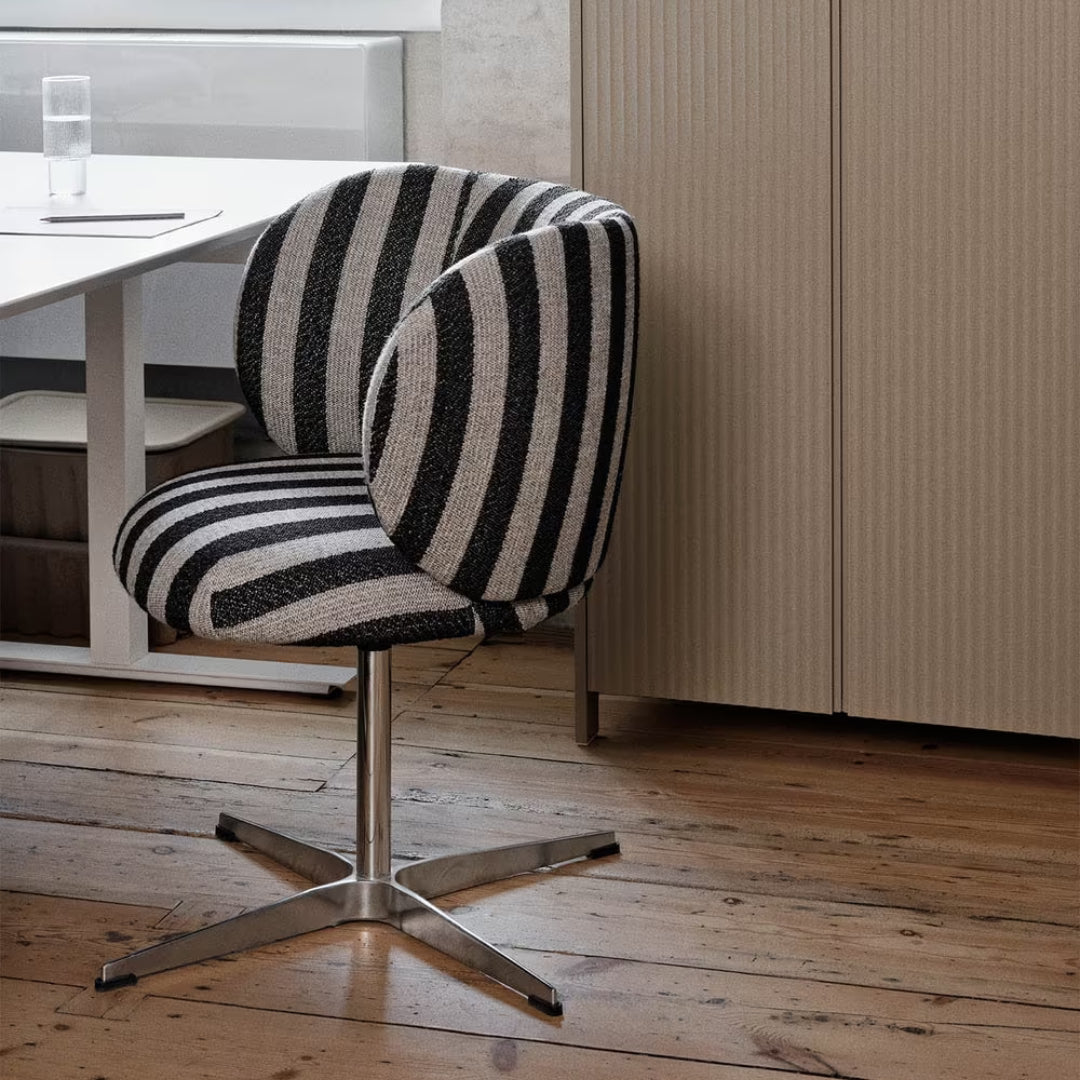 Rico Dining Chair - Swivel - Louisiana - Sand/Black