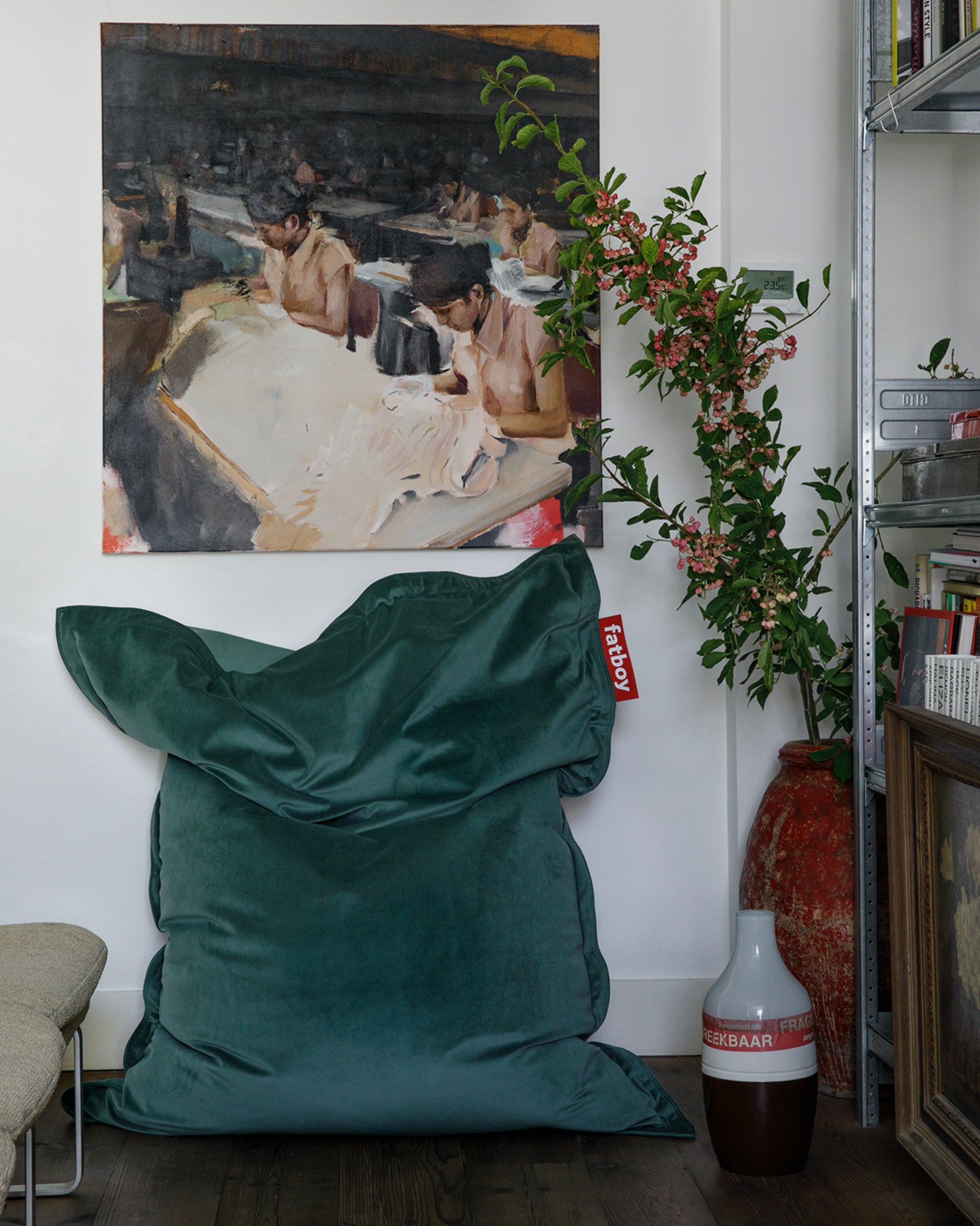 Original Slim Recycled Velvet Bean Bag Chair