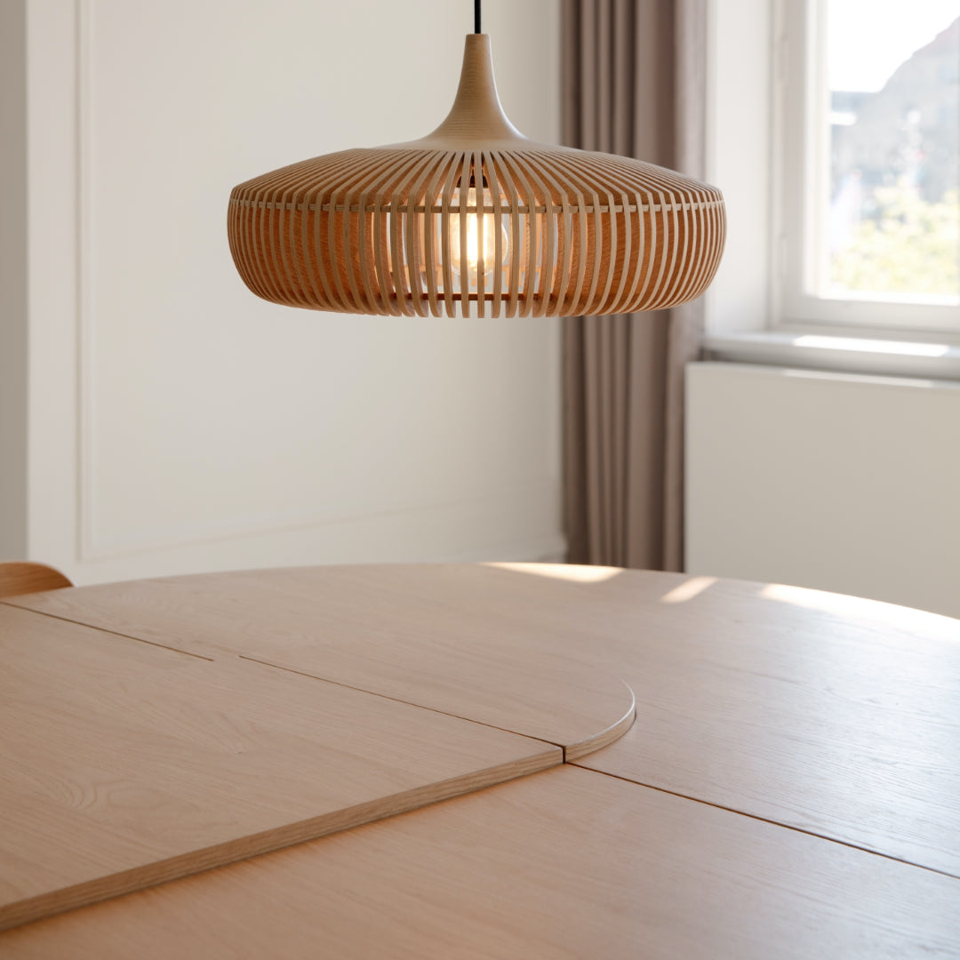 UMAGE Comfort Circle Extendable Dining Table Batten Home