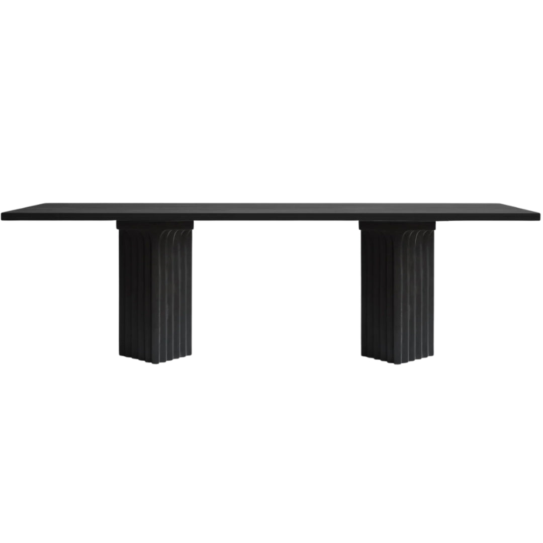 Arc Dining Table - Rectangular Top - Coffee Black Oak