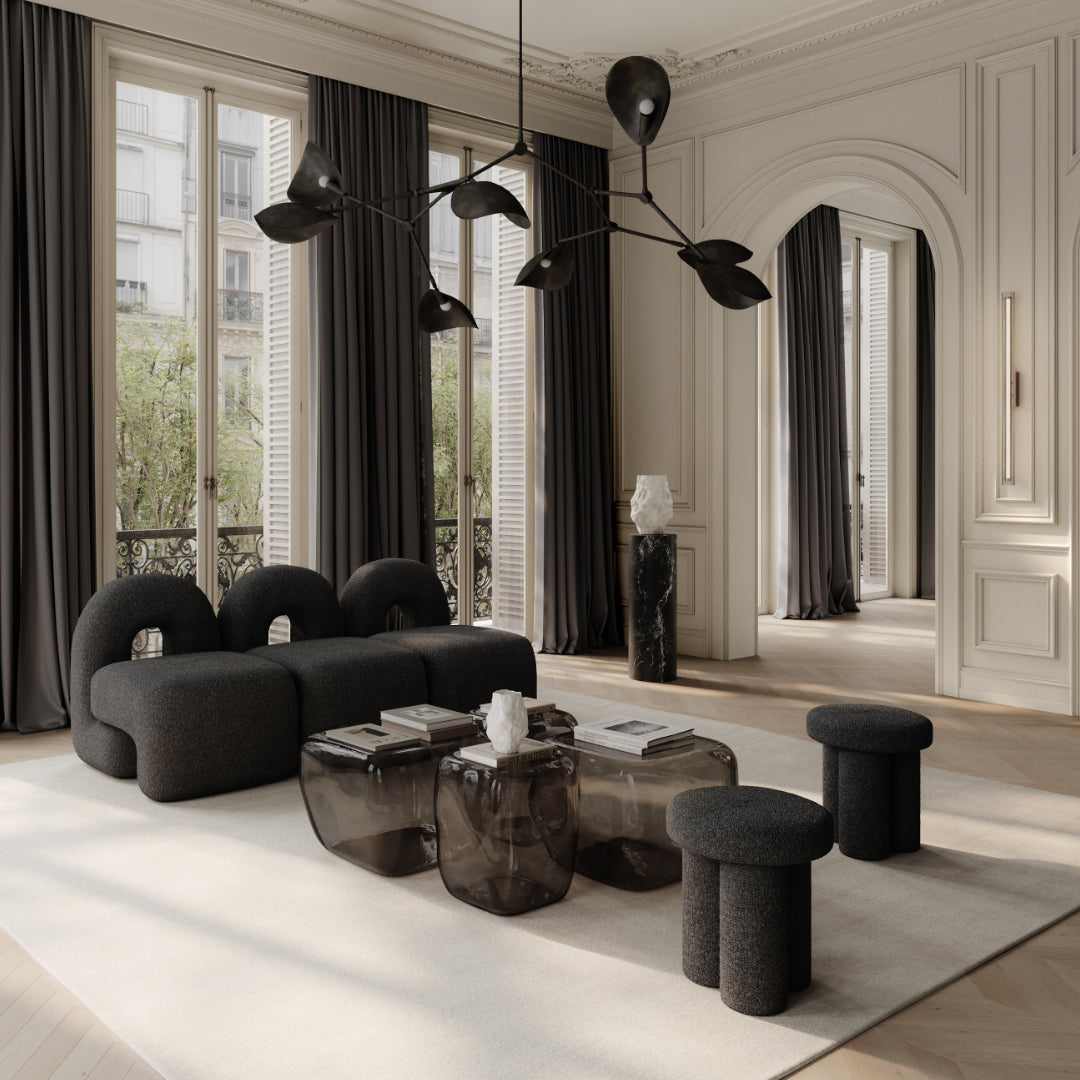 Big Foot Stool - Deep Taupe