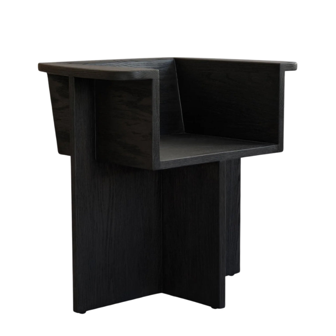 Brutus Dining Chair - Coffee Black Oak