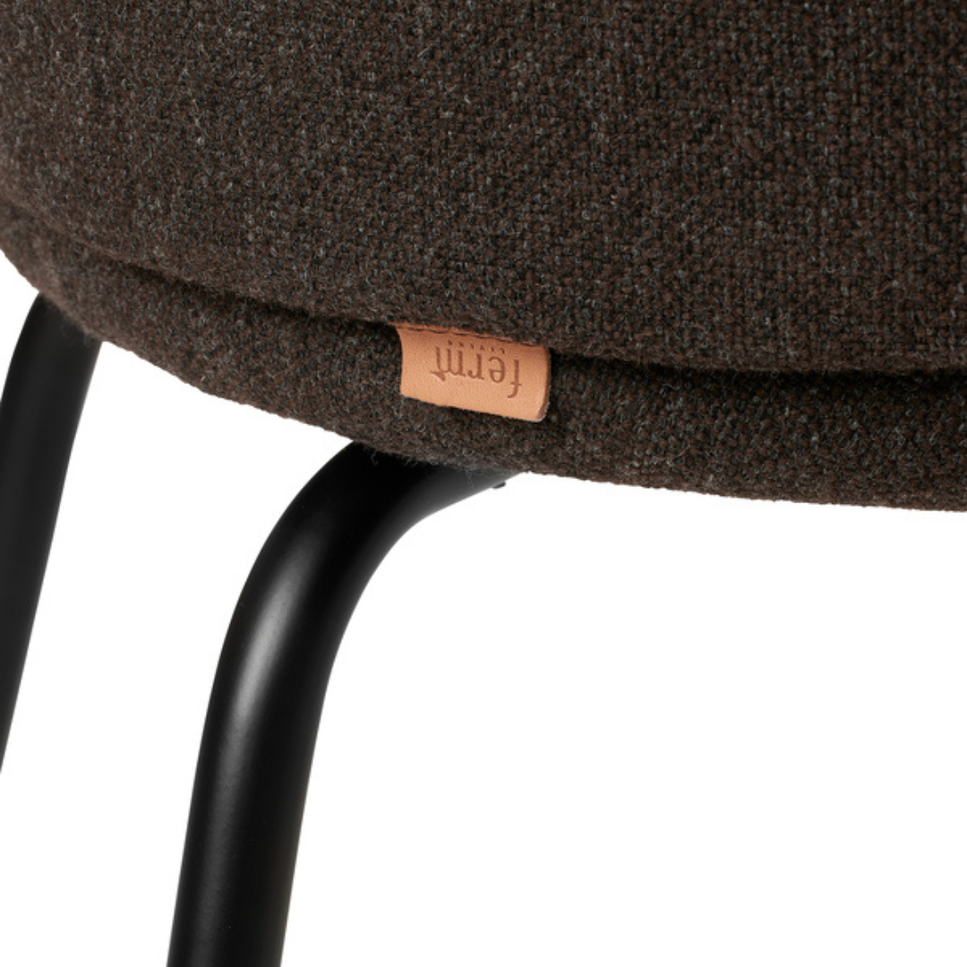 Rico Dining Chair - Hallingdal Dark Grey Brown/Black