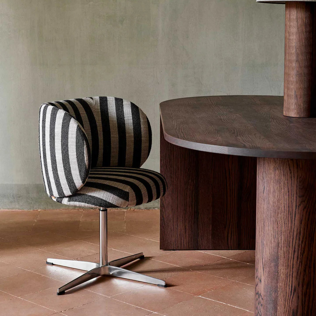 Rico Dining Chair - Swivel - Louisiana - Sand/Black