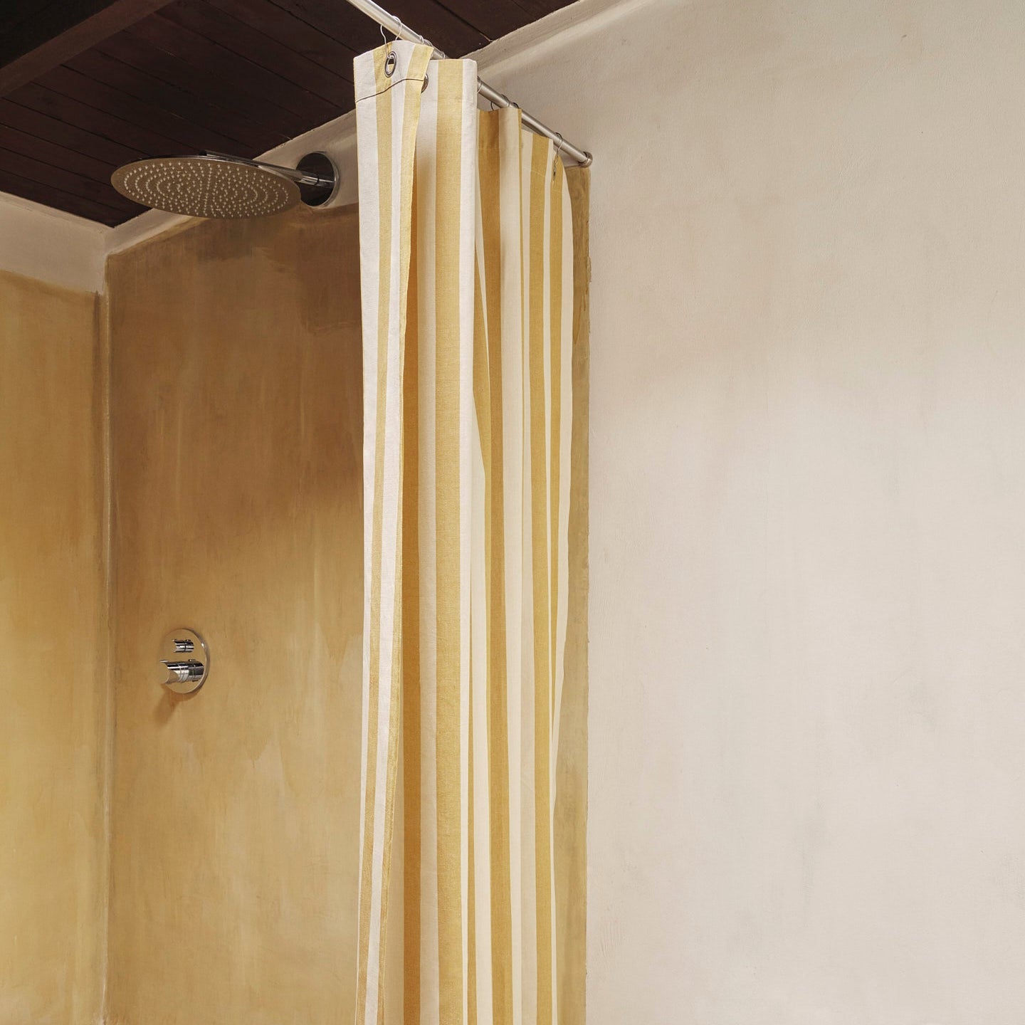 Chambray Shower Curtain - Warm Yellow/Parchment - Batten Home