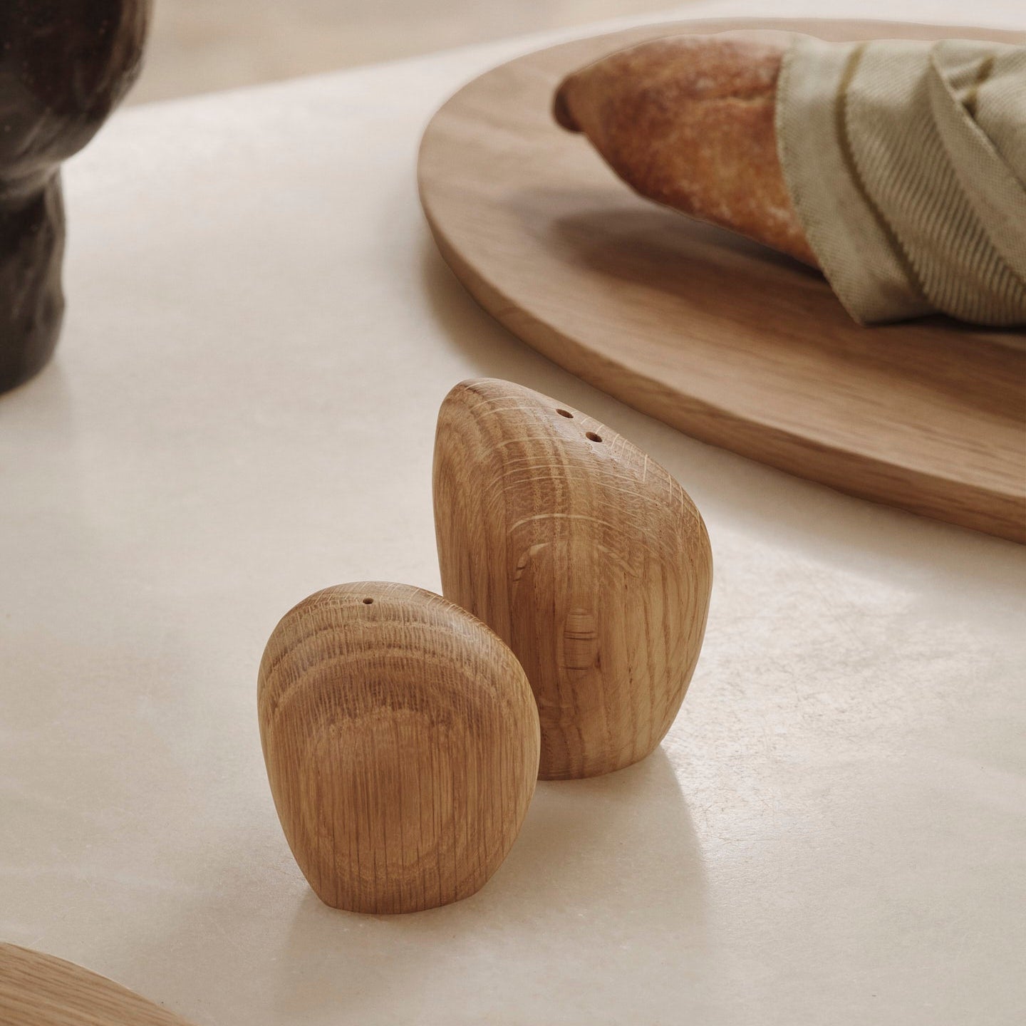 Cairn Salt and Pepper Shakers - Set of 2 - Oak
