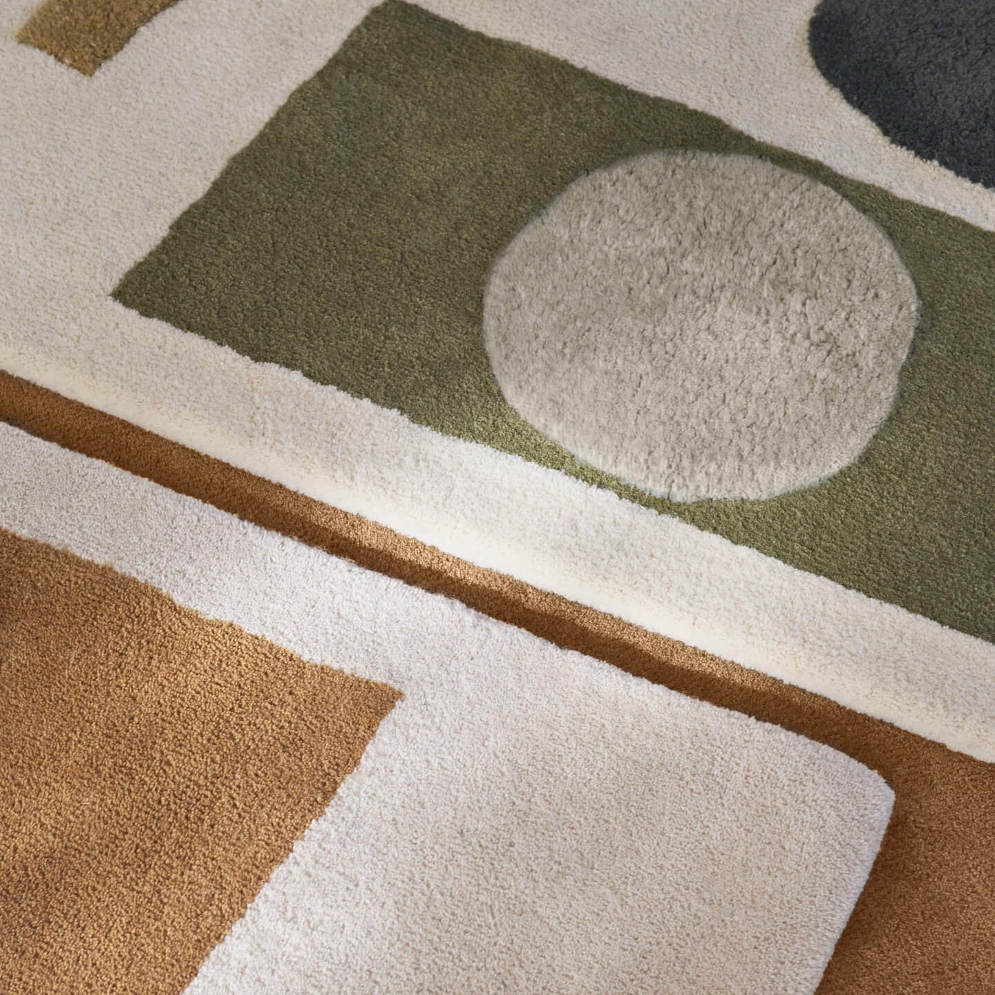 Bloco Tufted Rug - Green/Off-White