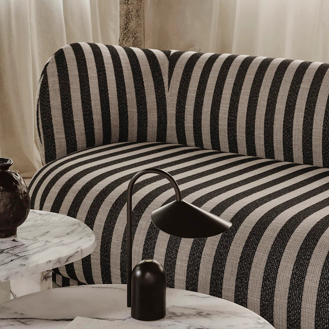 Rico Lounger Sofa - Louisiana - Sand/Black