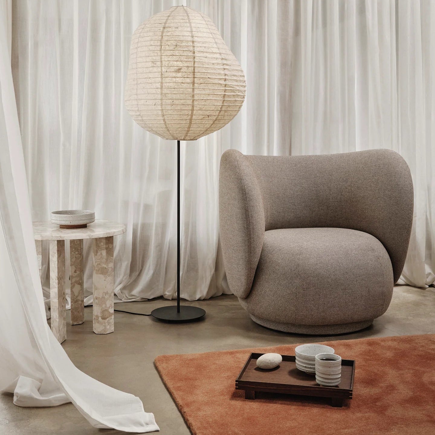 Rico Lounge Chair - Main Line Flax - Coffee