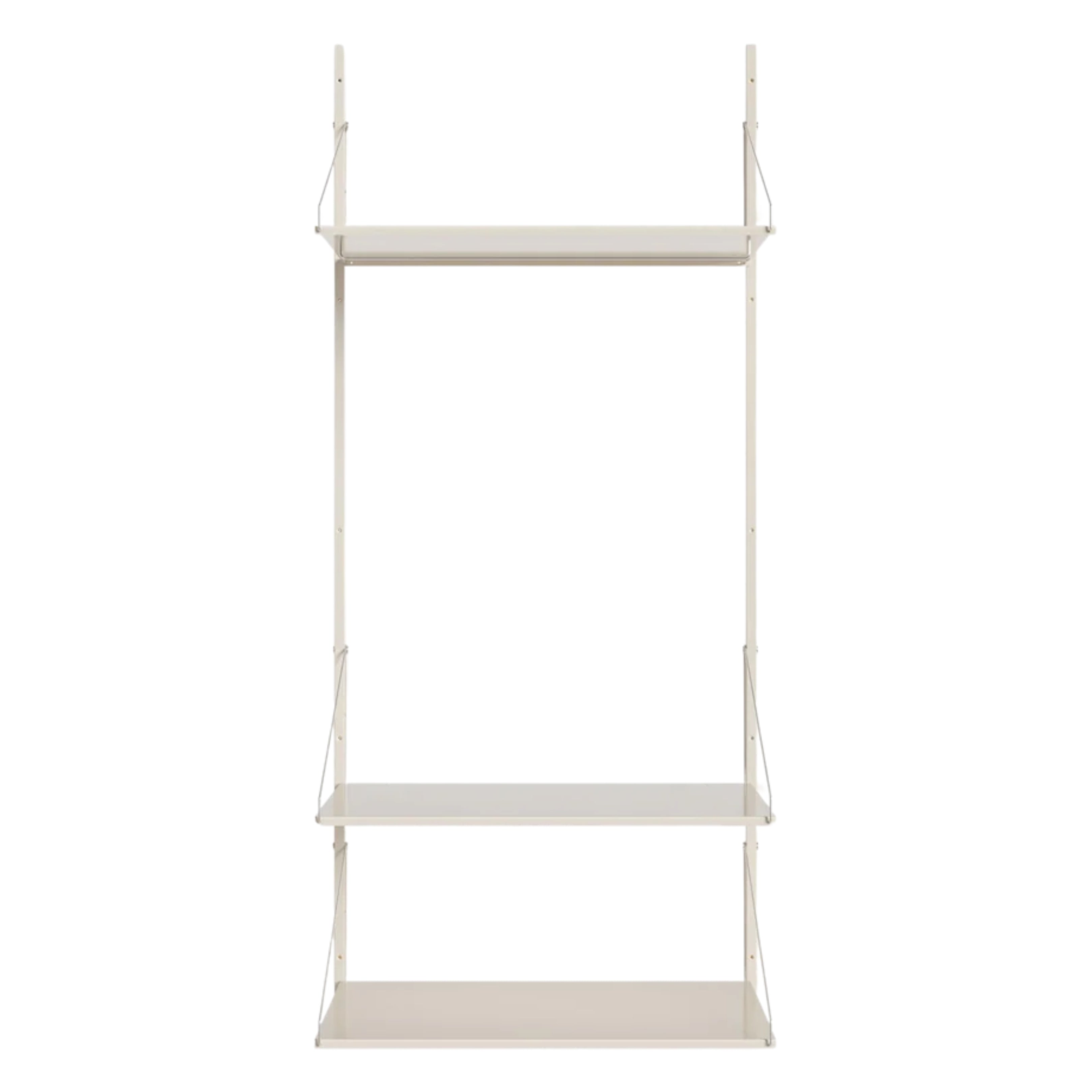 Shelf Library Hanger Section │ H72 │ Warm White Steel