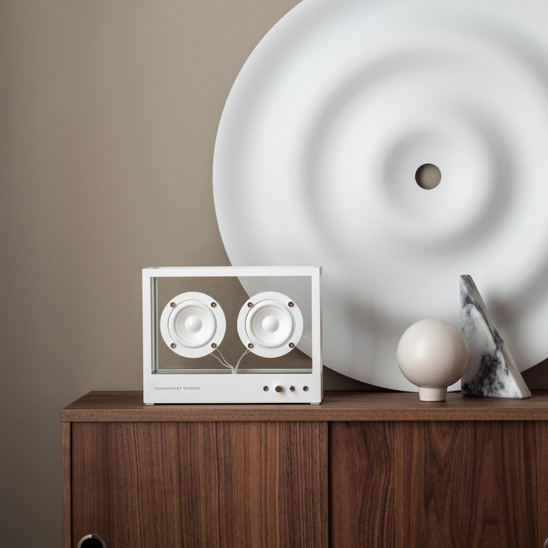 Small Transparent Speaker - White