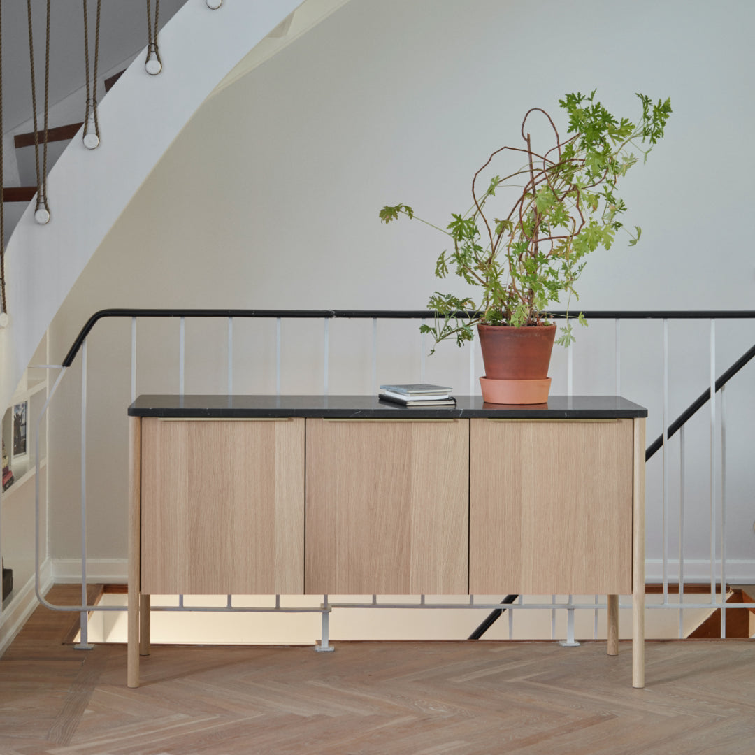 Jut Cabinet Oak - Black Marble top - Batten Home