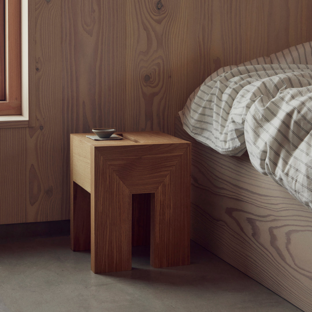 Form and Refine Monolith Side Table, Oak - Batten Home
