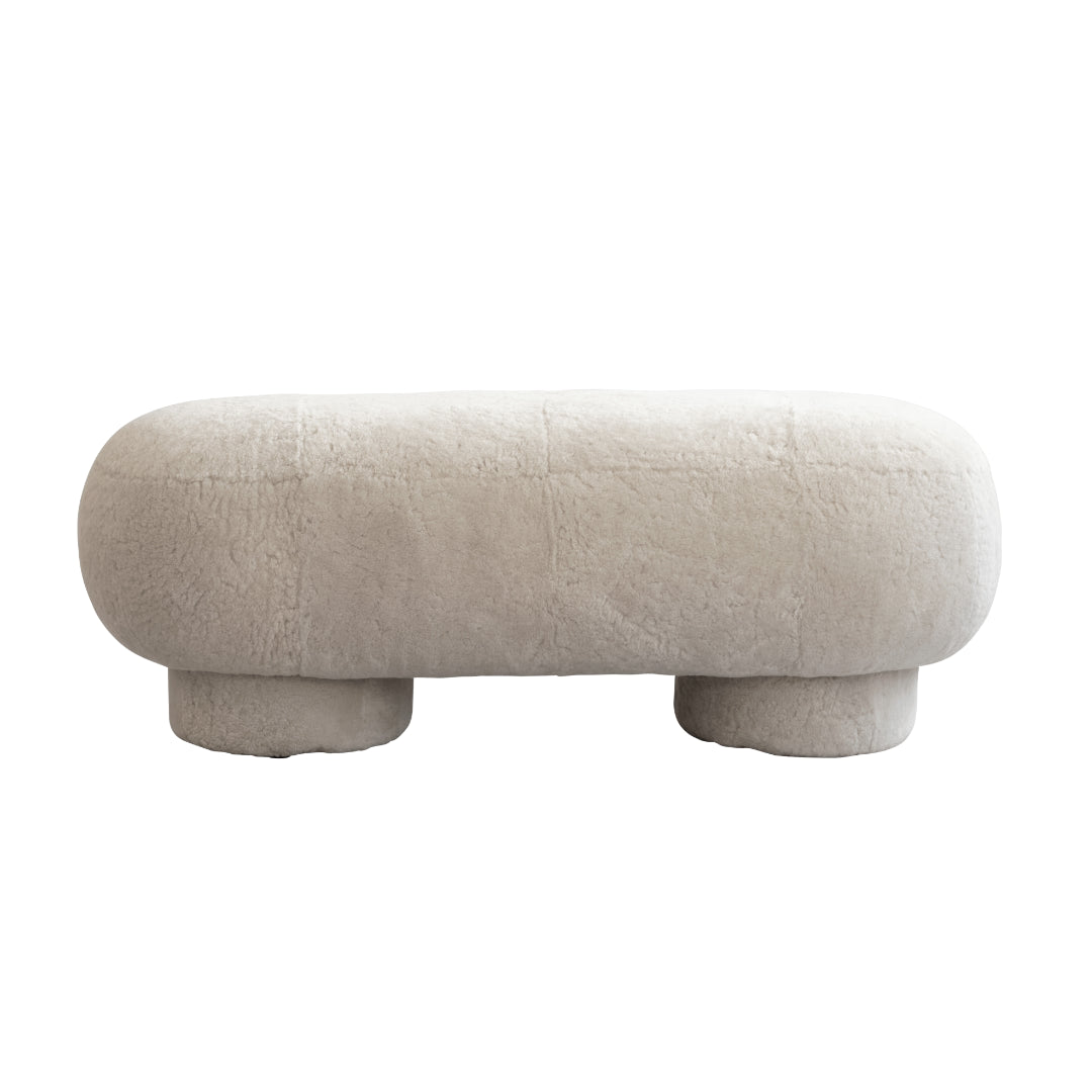 Big Foot Bench - Sandshell Sheepskin