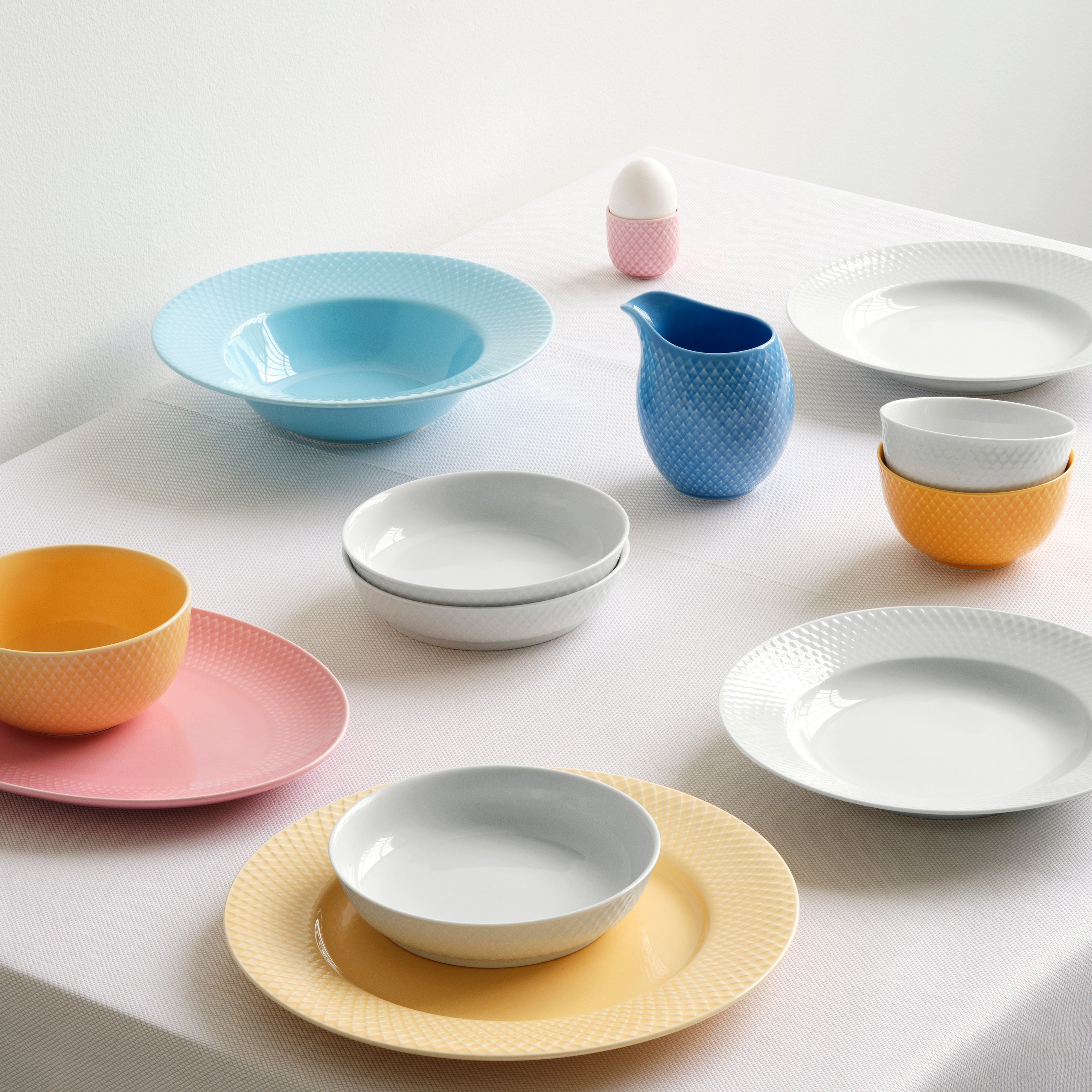 Lyngby Porcelain Rhombe Milk Jug