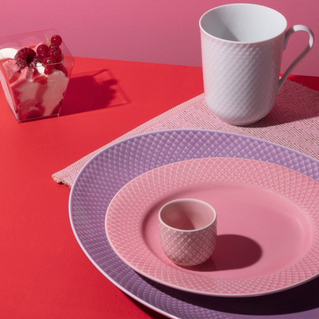 Lyngby Porcelain Rhombe Lunch Plate 21 Rose