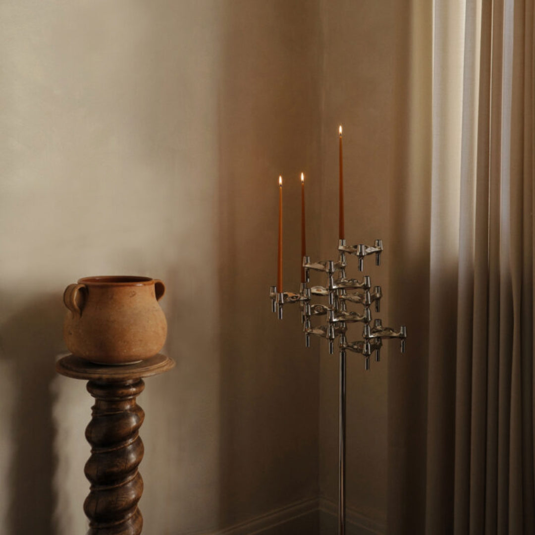 STOFF Nagel Taper Candle by Ester & Erik, Amber, Set of 6 - Batten Home