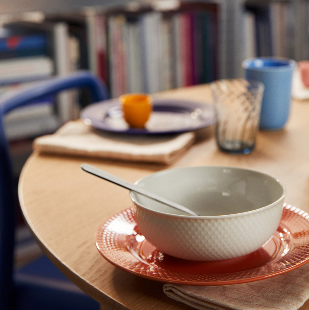 Lyngby Porcelain Rhombe Lunch Plate 23 Terracotta