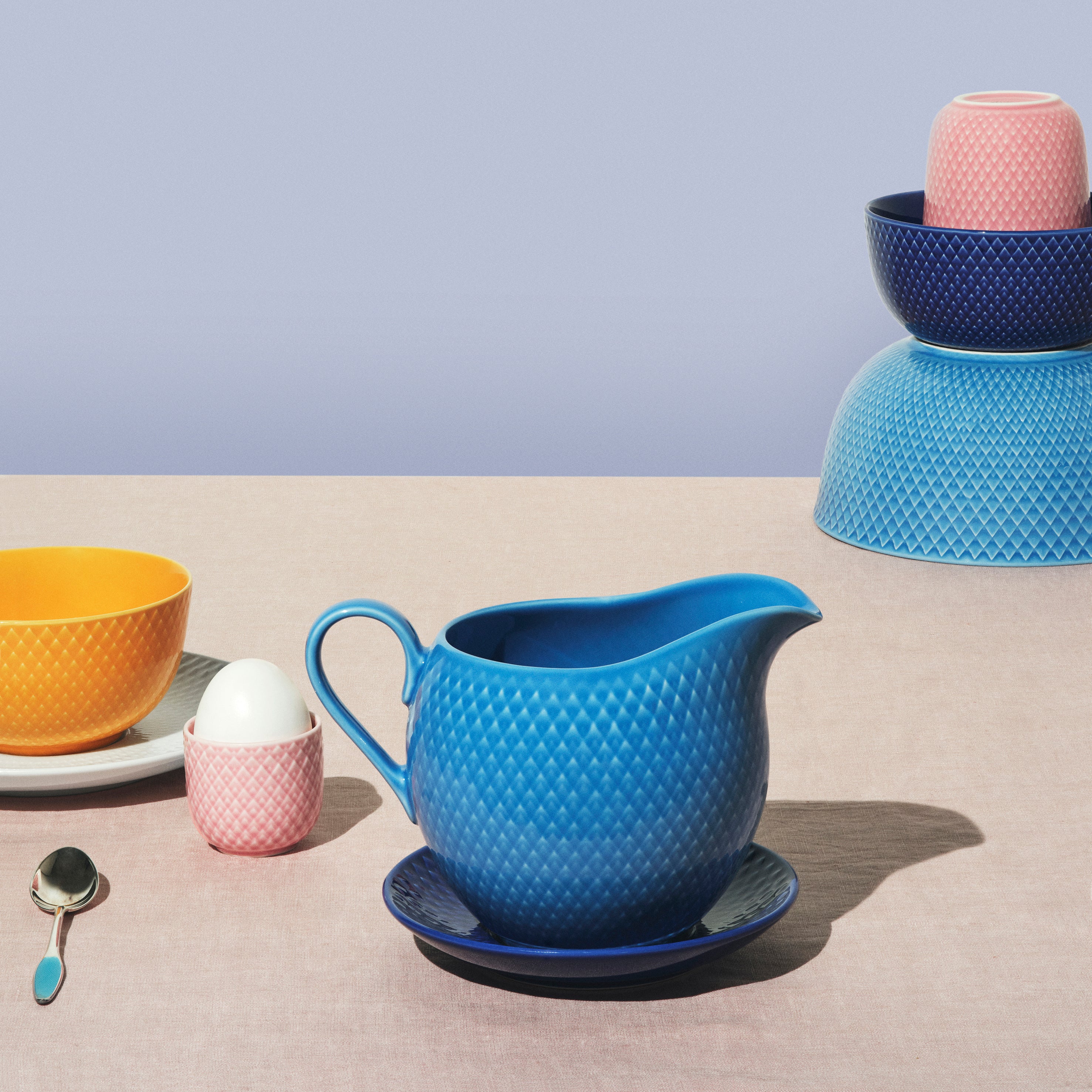 Lyngby Porcelain Rhombe Egg Cup