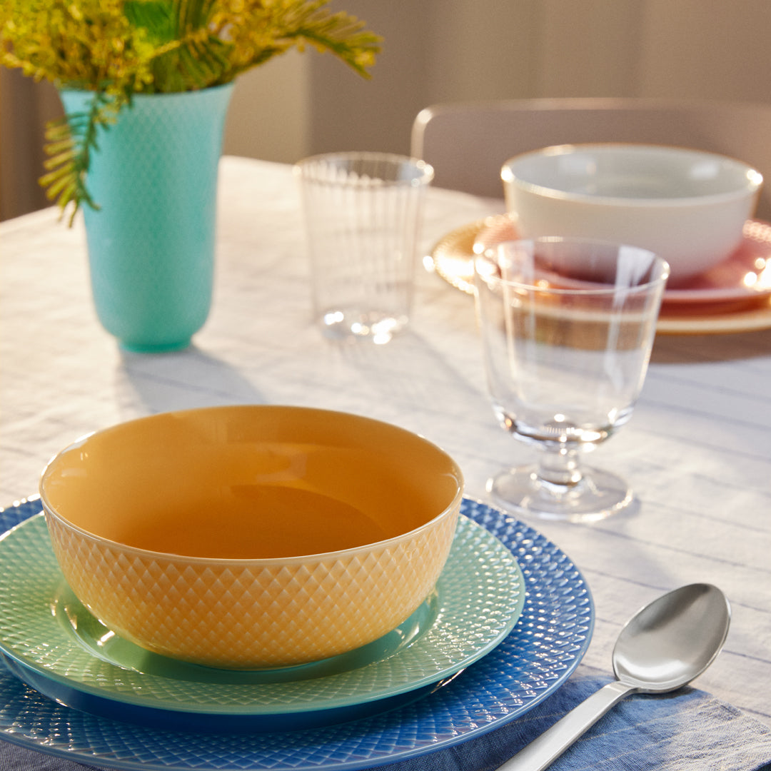 Lyngby Porcelain Rhombe Bowl 15.5 Sand