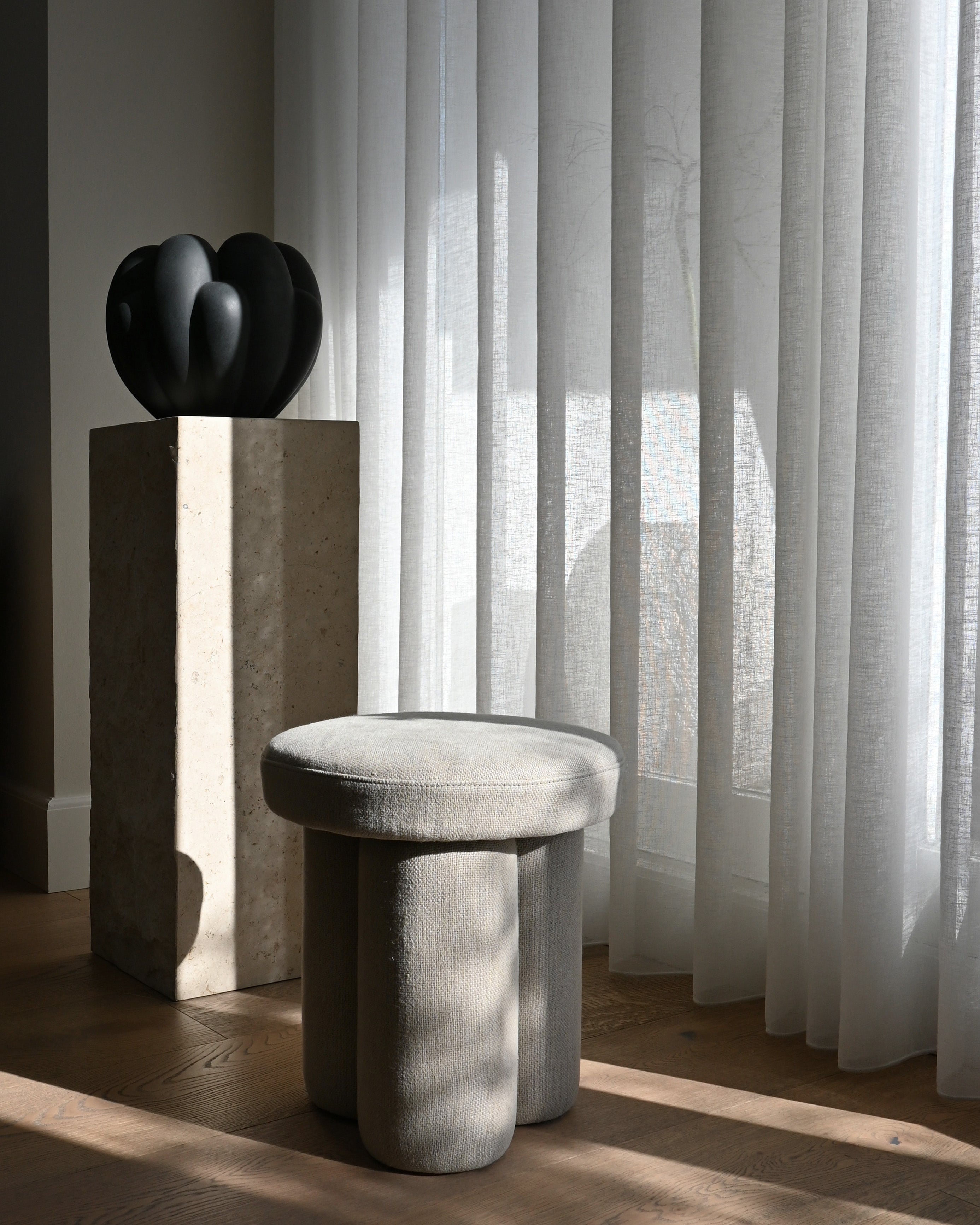 Big Foot Stool - Linen Sand