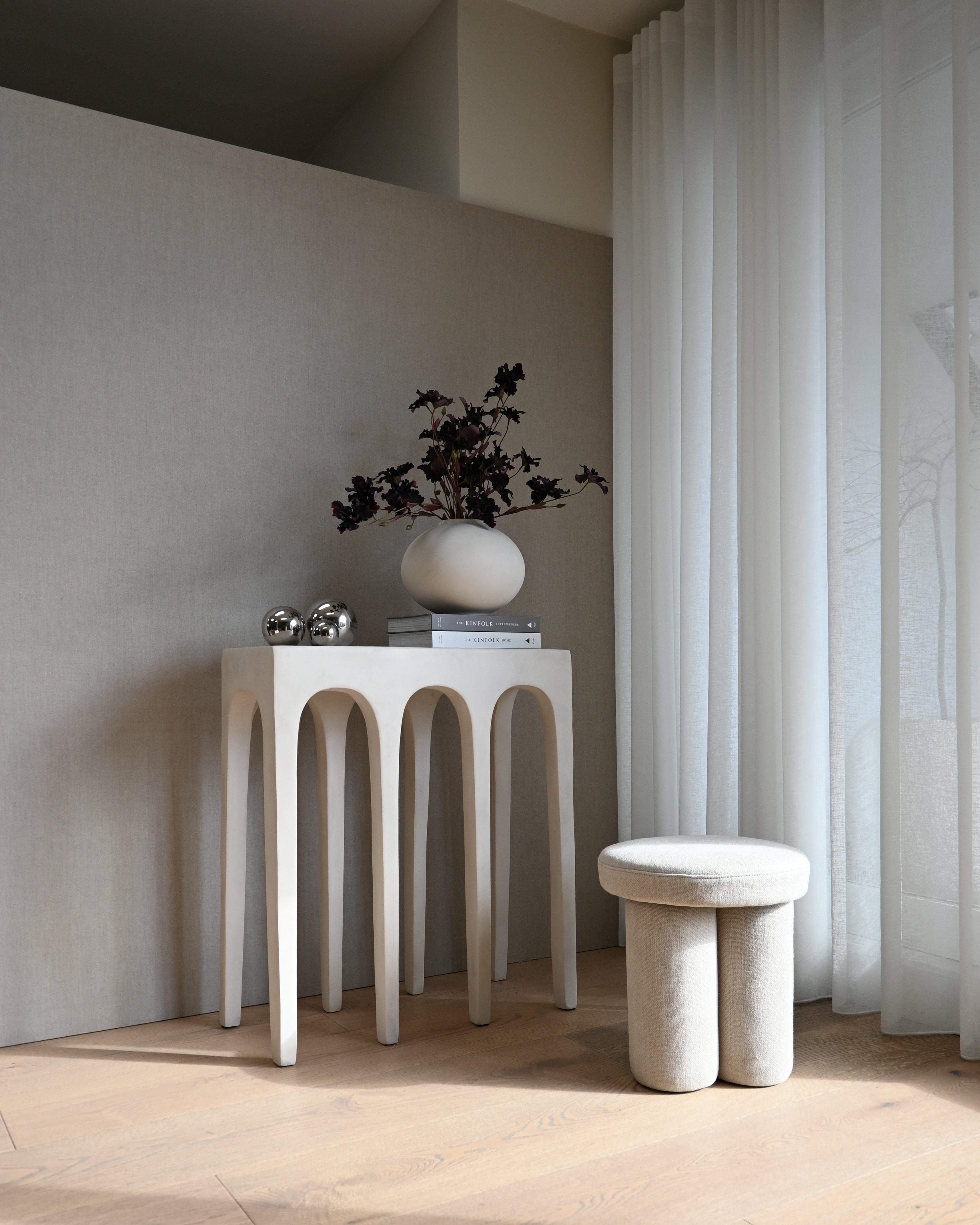 Big Foot Stool - Linen Sand