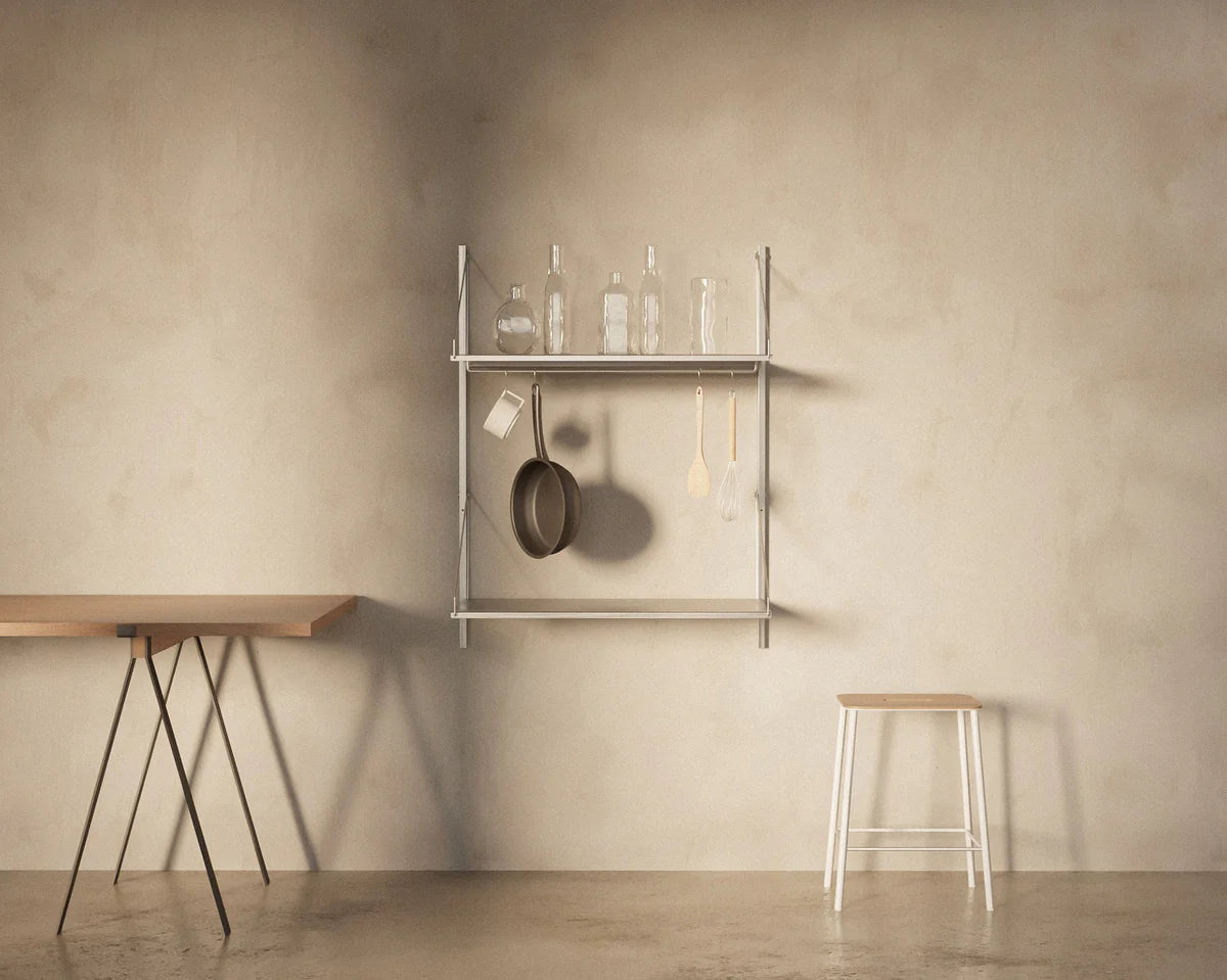 Shelf Library Hanger Section │ H42.7 │ Stainless Steel