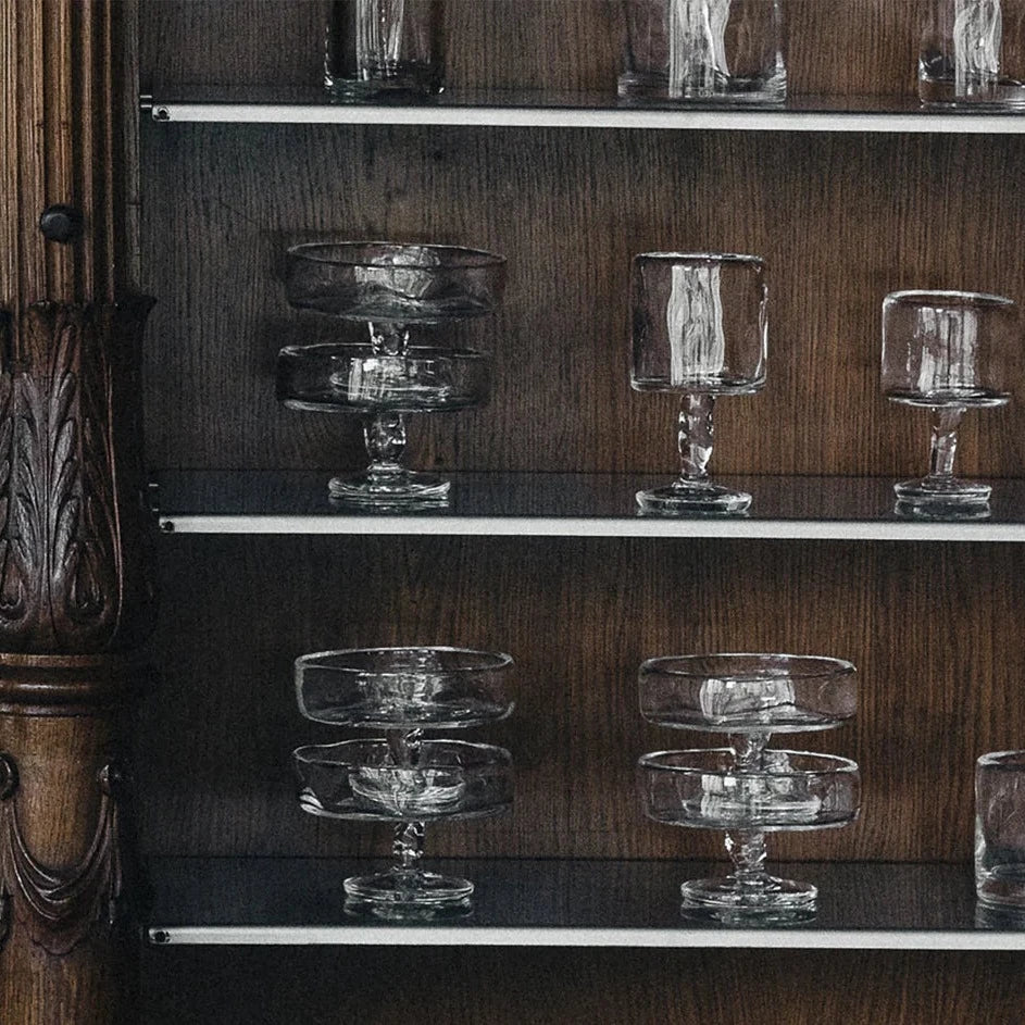 0405 Stem Glass 3 - Clear - Wide - Set of 2