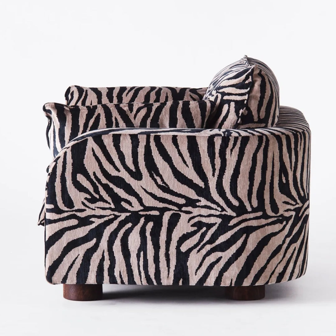 Miles Love Seat Zebra