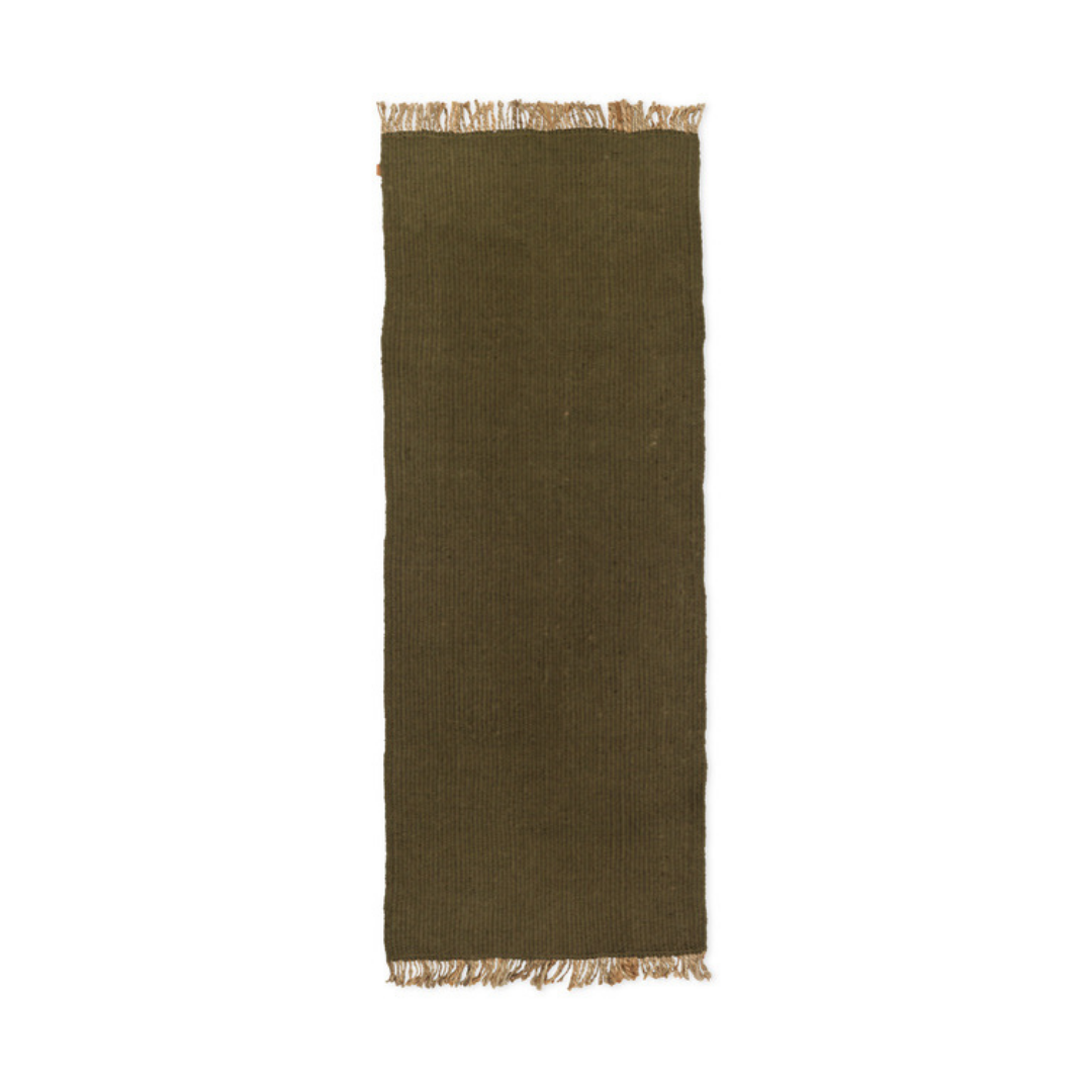 Block Runner - Olive/Natural