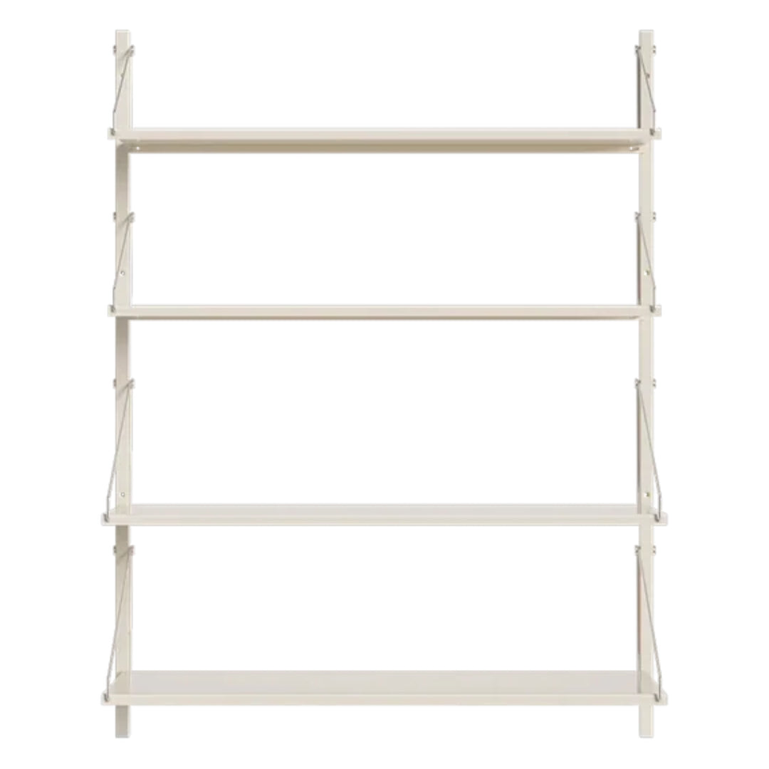 Shelf Library Single Section │ H42.7 │ Warm White Steel