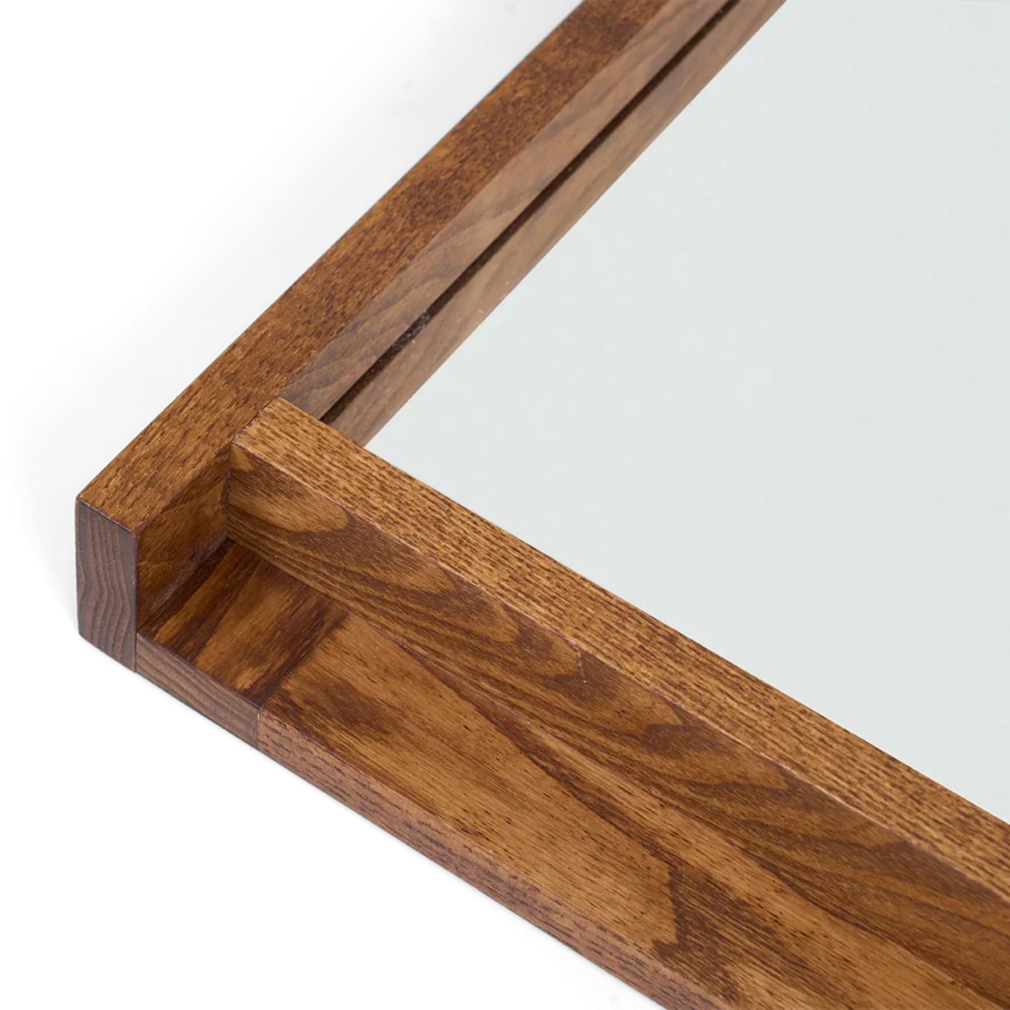 Symmetry Mirror - Honey Ash Wood