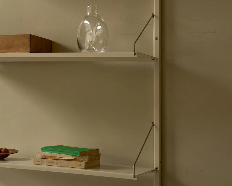 Shelf Library Single Section │ H42.7 │ Warm White Steel