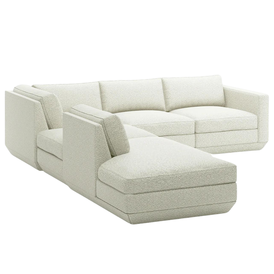 Podium Modular 5-Pc Seating Group A Copenhagen Fossil LF - Gus Modern at Batten Home