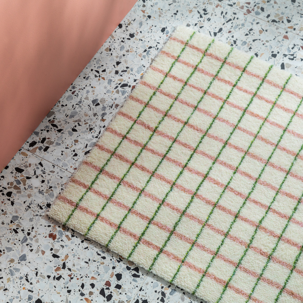 Grid Floor Mat - Lime Candycane