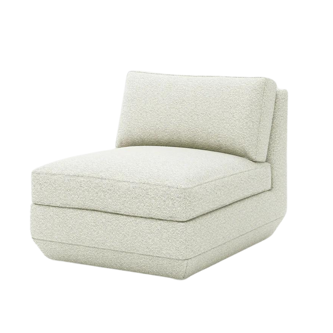 Podium Modular Armless Chair Copenhagen Fossil - Gus Modern at Batten Home