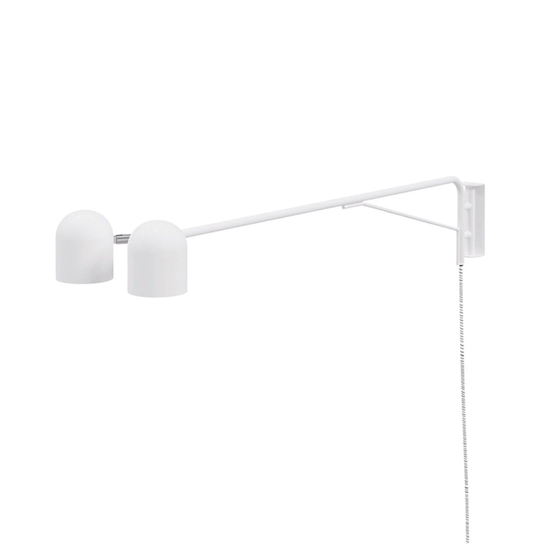 Tandem Swing Arm Lamp White - Gus Modern at Batten Home