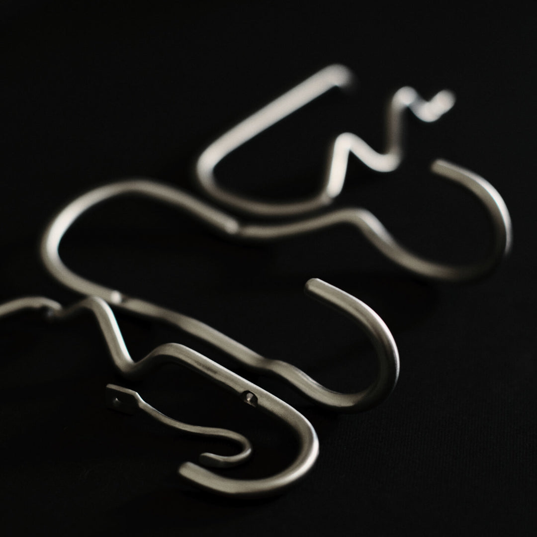 Curvature Double Hook - Brass