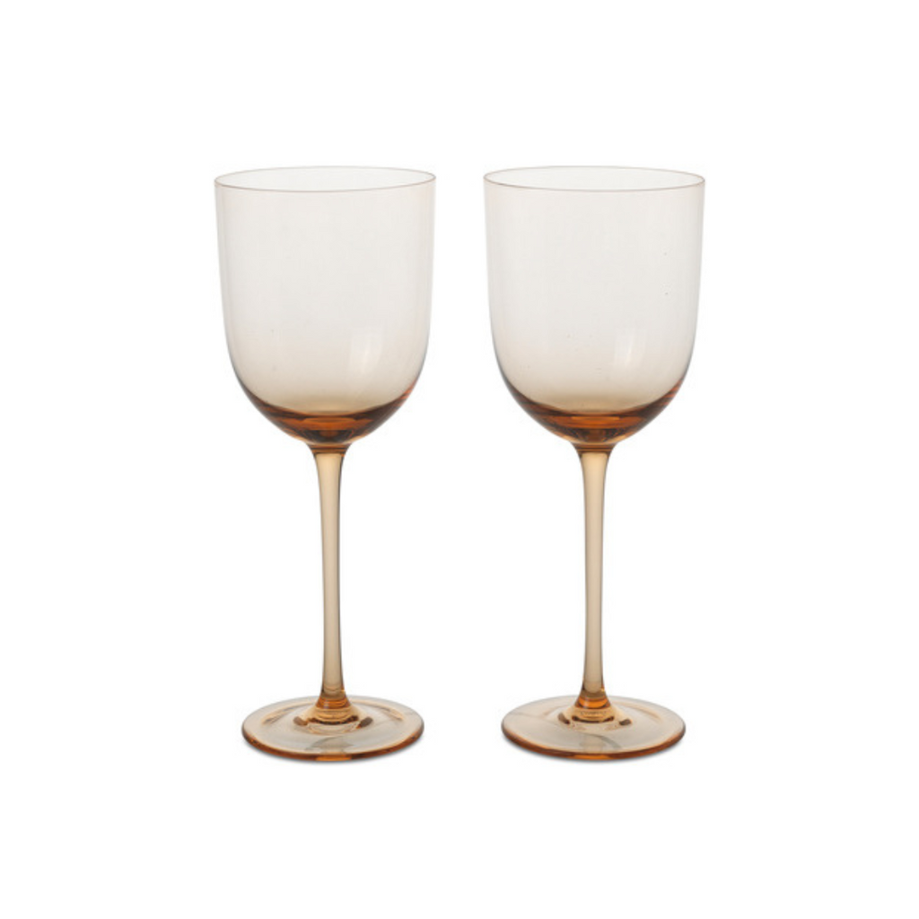 Ferm Living - Host White Wine Glasses - Set of 2 - Moss Green