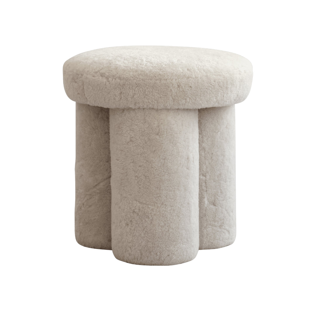 101 Copenhagen Big Foot Stool - Sandshell Sheepskin - Batten Home