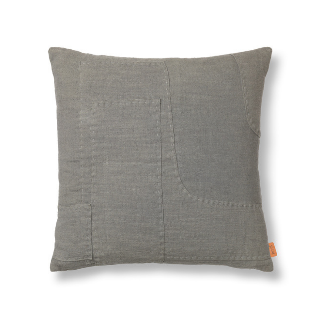 Darn Cushion - Blue Grey