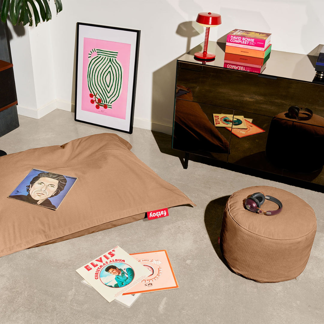 Point Recycled Cord Pouf Ottoman