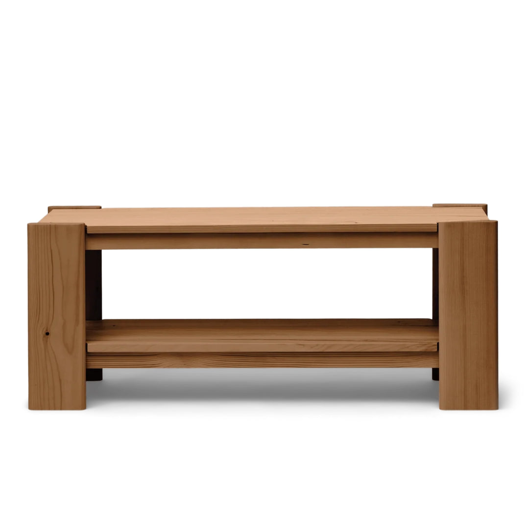 Form and Refine Beam Bench, Deep Brown Pine - Batten Home