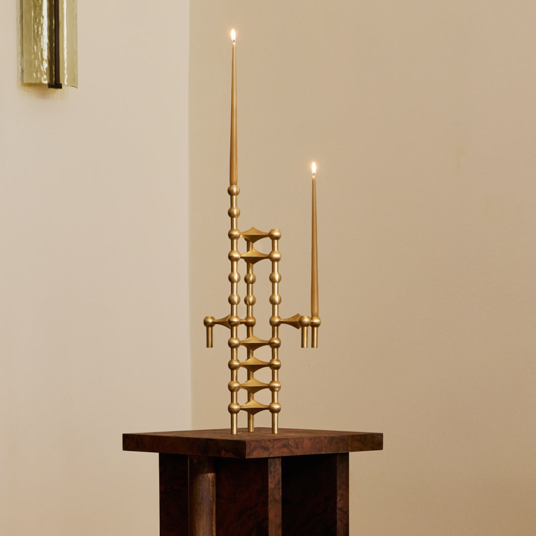 STOFF Nagel Vase, Brushed Brass - Batten Home
