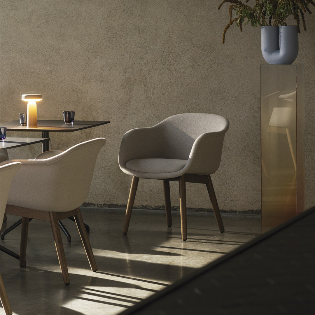 Fiber Conference Armchair - Wood Base